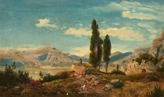 Albert Flamm. Italienische Landschaft mit Hirten - photo 1