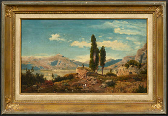 Albert Flamm. Italienische Landschaft mit Hirten - photo 2