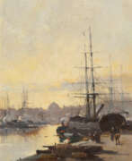 Eugène Galien-Laloue. Eugène Galien-Laloue. Ankernde Segler am Kai