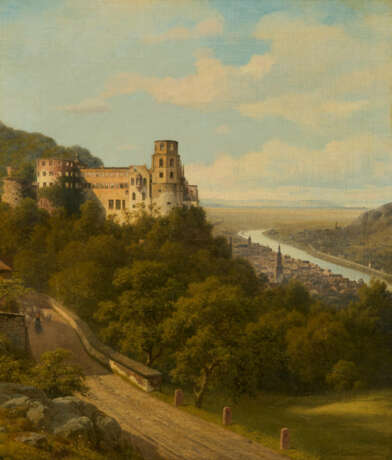 Georg Emil Libert. Blick über Heidelberg mit dem Schloss - photo 1