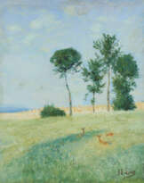 Adolf Lins. Rehe auf der Sommerwiese