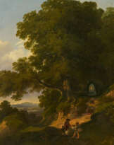 Johann Wilhelm Schirmer. Landschaft mit großem Eichbaum