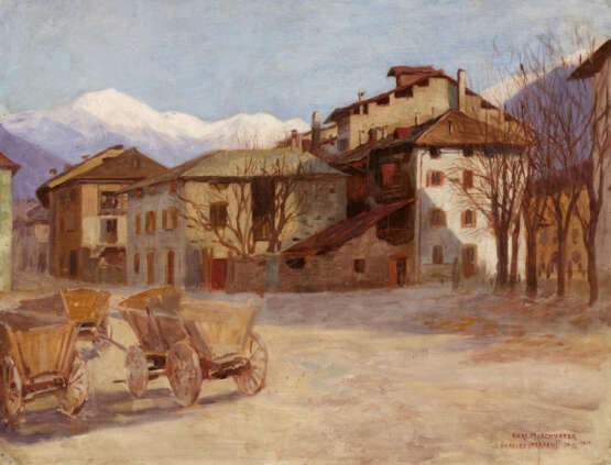 Karl Maria Schuster. Ansicht von Persen (dem heutigen Pergine Valsugana) im Trentino - photo 1