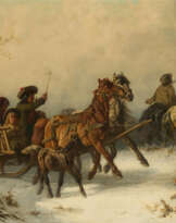 Adolf van der Venne. Winterliche Schlittenfahrt