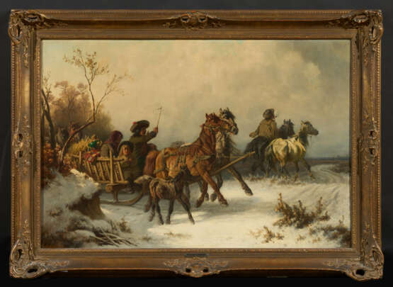 Adolf van der Venne. Winterliche Schlittenfahrt - photo 2