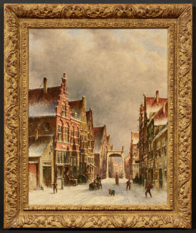 Petrus Gerardus Vertin. Winter in den Straßen einer holländischen Stadt - photo 2