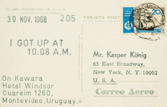 On Kawara. I Got up - фото 3