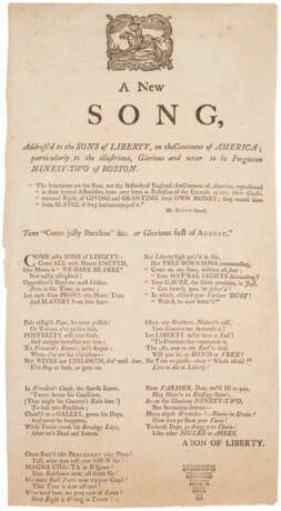 An early patriotic song on a rare broadside - photo 1