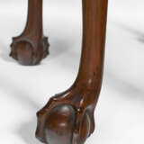 A CHIPPENDALE CARVED MAHOGANY SERPENTINE-FRONT CARD TABLE - photo 12