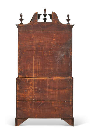 A CHIPPENDALE CARVED MAHOGANY BLOCK-FRONT CHEST-ON-CHEST - photo 7