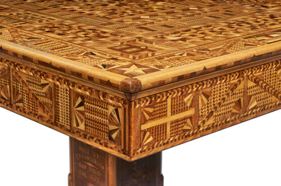 A MARQUETRY AND PARQUETRY-INLAID WOOD CENTER TABLE - photo 13