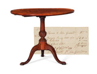 THE JAMES ATKINSON CHIPPENDALE CARVED MAHOGANY TEA TABLE