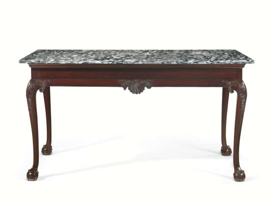 THE CHEW FAMILY CHIPPENDALE CARVED MAHOGANY SLAB TABLE - photo 1