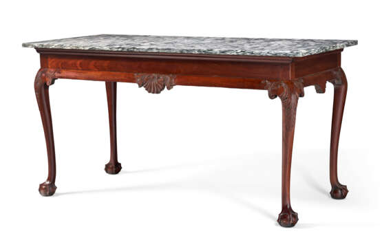 THE CHEW FAMILY CHIPPENDALE CARVED MAHOGANY SLAB TABLE - photo 4