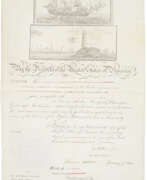 William Henry Harrison. An extraordinarily rare Mediterranean Ship&#39;s Passport signed during his one-month presidency