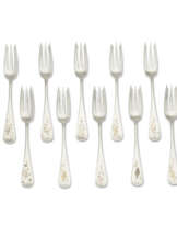 A SET OF TWELVE AMERICAN SILVER AND MIXED-METAL FISH FORKS