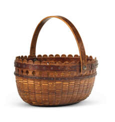 AN OPENWORK &quot;LOLLIPOP&quot; LIGHTSHIP BASKET