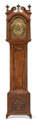 THE JABEZ BOWEN CHIPPENDALE CARVED MAHOGANY BLOCK-AND-SHELL TALL-CASE CLOCK