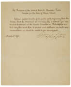 George Washington. Calling Congress into session for his second inauguration