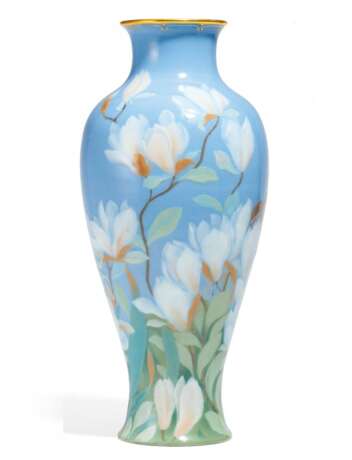 Pâte-sur-pâte Vase mit Nymphe. Meissen - Foto 2