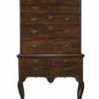 A QUEEN ANNE CARVED AND FIGURED MAPLE HIGH CHEST-OF-DRAWERS - Auction prices