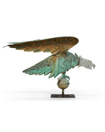 A MOLDED GILT COPPER AND ZINC EAGLE WEATHERVANE - фото 4