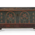 A POLYCHROME PAINT-DECORATED WHITE PINE BLANKET CHEST - Auction prices