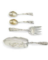 A GROUP OF FOUR AMERICAN PARCEL-GILT SILVER SERVING PIECES