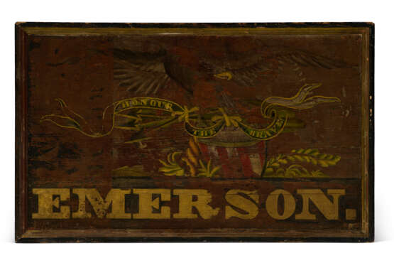 A POLYCHROME PAINT-DECORATED `EMERSON` TAVERN SIGN - photo 2