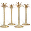 A SET OF FOUR SILVER-GILT PALM TREE-FORM CANDLESTICKS - Prix ​​des enchères