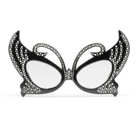 A PAIR OF BLACK-LACQUERED `BUTTERFLY` SPECTACLES - фото 1