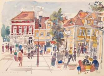 Mende, Heribert (20. Jh.) &quot;Potsdam&quot;, Aquarell, sign. u.r., bez. u.l. und dat. 15.5.81, 36x48 cm, ungerahmt