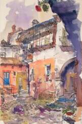 Mende, Heribert (20. Jh.) &quot;Ascona&quot;, Aquarell, bez. &quot;Ascona Sept 59&quot;, unsign., 52x34 cm, ungerahmt