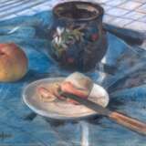 Büchsel, Elisabeth (1867-1957 Stralsund) "Stilleben mit Früchten und Vase auf dem Tisch", Pastell, sign. u.l., 35,5x48 cm, hinter Glas und Rahmen (Studium in Berlin, Dresden, München, Paris, Italienreise, Studi… - photo 1