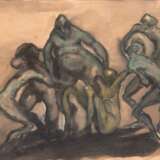 Kohlhoff, Wilhelm (1893 Berlin-1971 Schweinfurth) "Figürliche Darstellung",Pastell, sign. u.r. und dat. ´13, rückseitig WVZ-Nr. 19 G, 25,5x29,5 cm, im Passepartout hinter Glas und Rahmen (Maler und Grafiker, er… - Foto 1