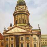 Hufnagel, Johann Xaver (Berlin 20./21. Jh.) "Französischer Dom in Berlin", Öl/ Lw., monogr. u.l. und datiert 2003, rückseitig auf Lw. bez., 60x45 cm, ungerahmt - photo 1