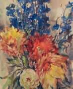 Overview. Tschirch, Egon (1889 Rostock-1948 Rostock) &quot;Blumenstilleben&quot;, Aquarell, sign. u.l., und dat. 1930, 46x34 cm, im Passepartout hinter Glas und Rahmen (eigenes Atelier in Rostock, Studienreisen nach Südfrankreich …