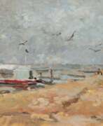 Overview. Sementsov, Alexandre (1941-2005) &quot;Strand bei Duhnen Cuxhaven&quot;, Öl/Lw., monogr. u.r. und dat. ´94, rückseitig sign. und betitelt, 45x50 cm, Rahmen