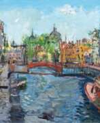 Каталог товаров. Sementsov, Alexandre (1941-2005) &quot;Sommerliches St. Petersburg&quot;, Öl/ Lw., monogr. u.r. und dat. ´94, rückseitig sign., 57x63 cm, Rahmen