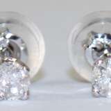 Ohrstecker, 14 k WG, Brillanten zus. ca. 0,23 ct., Aufstecker aus Silikon mit Goldinlay, ungetragen - photo 1