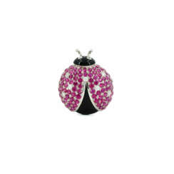 Wempe. Onyx-Ruby-Diamond-Brooch