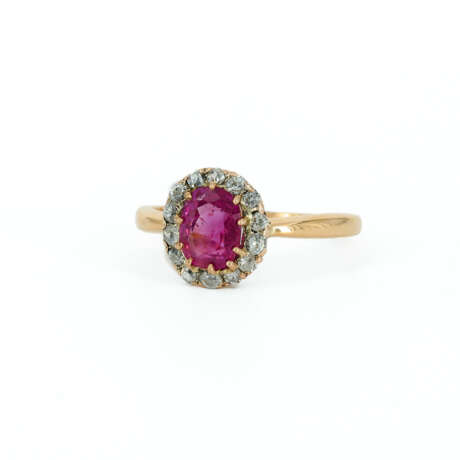 Burma Ruby-Diamond-Ring - photo 1