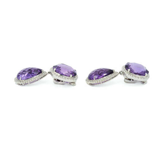 Amethyst-Diamond-Earrings - photo 3