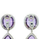 Amethyst-Diamond-Earrings - photo 4