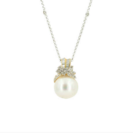 Pearl-Diamond-Pendant-Necklace - photo 1