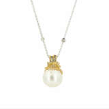 Pearl-Diamond-Pendant-Necklace - photo 2