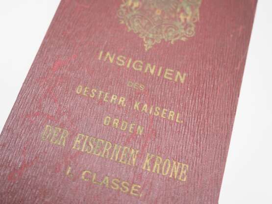 Österreich: Kaiserlicher Orden der Eisernen Krone, 1. Klasse Etui. - photo 3