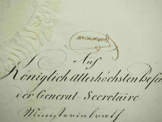 Bayern: Patent zum General-Major der Landwehr 1848. - photo 3