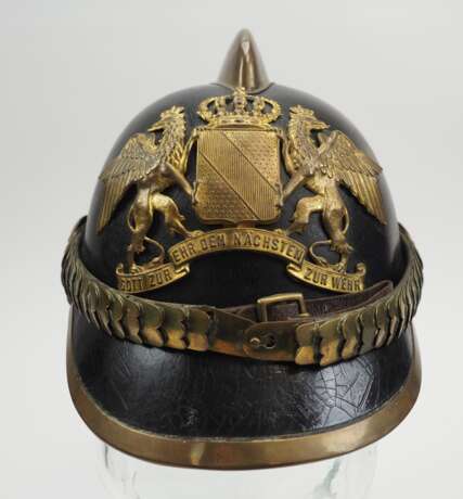 Baden: Helm für Kommandanten der Feuerwehr - um 1870. - Foto 2