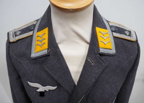 Luftwaffe: Fliegerbluse eines Oberfeldwebel / Offiziersanwärter der Fallschirmjäger. - photo 2